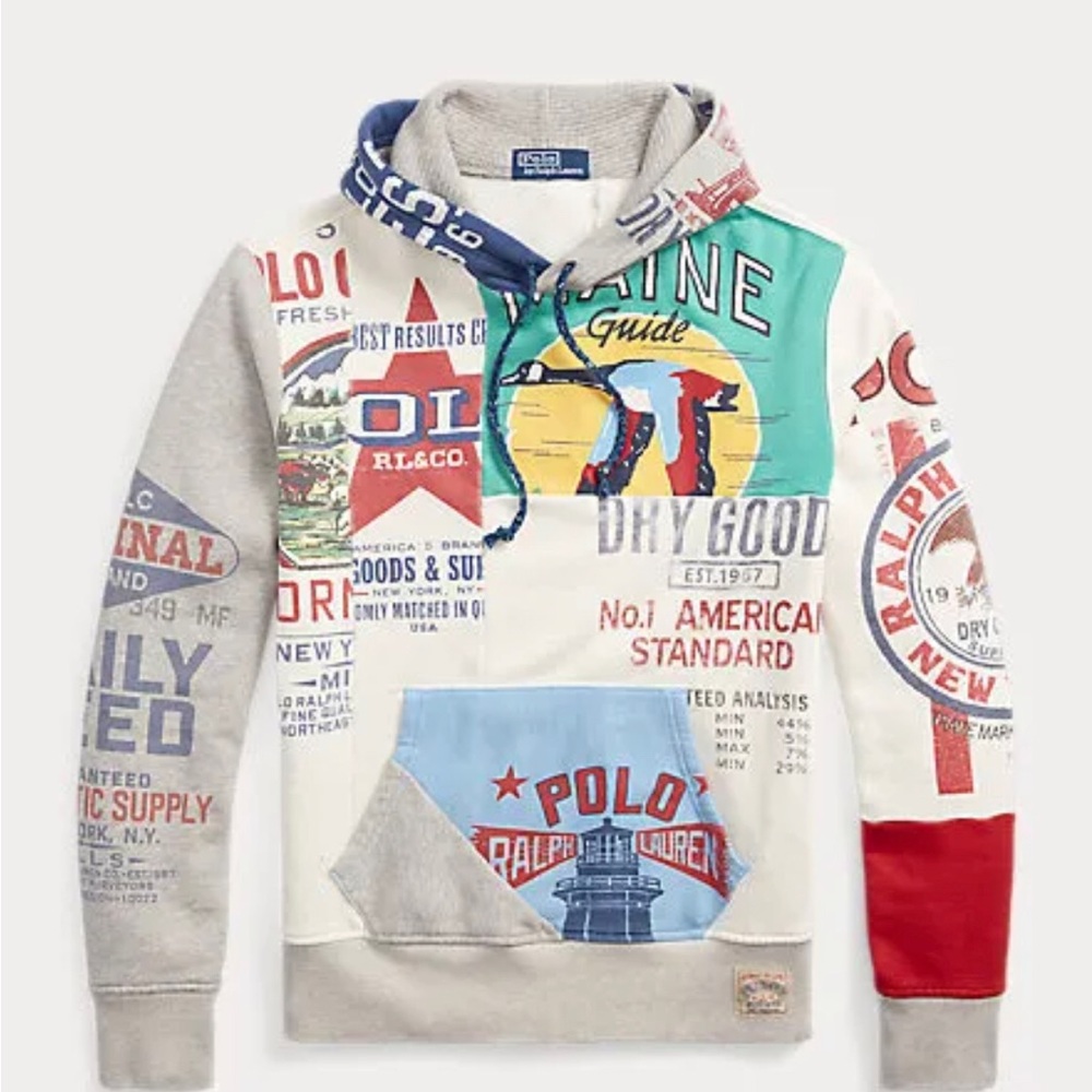 Polo Ralph Lauren, colorblock hoodie Brand New with tags Size large